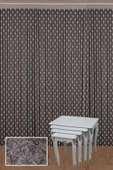 PUANLI MODEL GRİ RENK İP PERDE HAZIR DÜĞMELERİ DİKİLMİŞ İP PERDE 300*270 cm thumbnail 2
