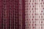 KÜÇÜK PUANLI MODEL BORDO RENK HAZIR İP PERDE 300*270 cm thumbnail 5