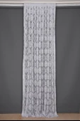 DAMAKS GRİ RENK TEK KANAT Hazır dikilmiş Pileli Fon Perde 75*260 cm thumbnail 3