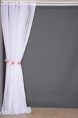 SELVİ DESEN BEYAZ RENK TEK KANAT Hazır dikilmiş Pileli Fon Perde 300*260 cm thumbnail 3