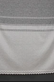 X MODEL KREM RENK TEK KANAT Dikilmiş Pileli Fon Perde 300*260 Cm thumbnail 1