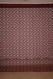 VAKKO ÇİFT RENK BORDO İP PERDE HAZIR DÜĞMELERİ DİKİLMİŞ İP PERDE 300*250 cm thumbnail 1