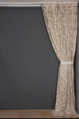 AY MODELİ VİZON RENK TEK KANAT Hazır Dikilmiş Pileli Fon Perde 300*260 Cm thumbnail 6