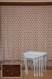 KALPLİ MODEL ACI KAHVE RENK İP PERDE HAZIR İP PERDE 300*270 - 2