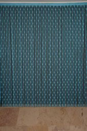 KALPLİ MODEL TURKUAZ RENK İP PERDE HAZIR İP PERDE 300*280 - 1
