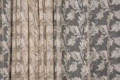 YAPRAK  MODEL VİZON RENK İP PERDE HAZIR DÜĞMELERİ DİKİLMİŞ İP PERDE 300*270 cm - 4