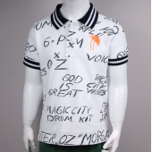 North Star Fashion Polo Yaka Baskılı Nakışlı Erkek Çocuk T-Shirt Beyaz - 1