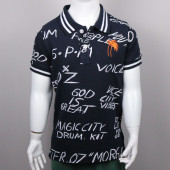 North Star Fashion Polo Yaka Baskılı Nakışlı Erkek Çocuk T-Shirt Lacivert - 1