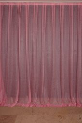DAR ETEK MODEL PEMBE RENK TEK KANAT Hazır Pileli Fon Perde 300*260 - 2