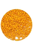 Turuncu Renk 4 mm Yaklaşık 220 adet/20 gram Cam Boncuk Oya Yazma Bileklik ve Kolye - 3
