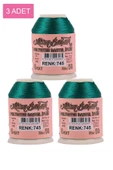 3 Adet Altınbaşak Oya ve Dantel İpi 20 gr - Royaleks - No: 745 - 1