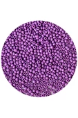 Mor Renk 4 mm Yaklaşık 220 adet/20 gram Cam Boncuk Oya Yazma Bileklik ve Kolye - 4