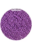 Mor Renk 4 mm Yaklaşık 220 adet/20 gram Cam Boncuk Oya Yazma Bileklik ve Kolye - 1