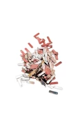 Açık Kırmızı 15 x 5 mm Dantel Oya Yazma Halhal Abiye Lazer Kesim Pul 200 adet / 8 gram - 3