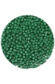 Koyu Yeşil Renk 4 mm Yaklaşık 220 adet/20 gram Cam Boncuk Oya Yazma Bileklik ve Kolye - 2