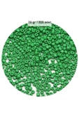 Opak Yeşil Renk 4 mm Yaklaşık 220 adet/20 gram Cam Boncuk Oya Yazma Bileklik ve Kolye - 1