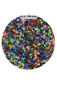 Karışık Renk 4 mm Yaklaşık 660 adet / 60 gram Cam Boncuk Oya Yazma Bileklik ve Kolye - 1