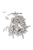 Mat Beyaz 15 x 5 mm Dantel Oya Yazma Halhal Abiye Lazer Kesim Pul 200 adet / 8 gram - 1
