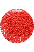 Koyu Turuncu Renk 4 mm Yaklaşık 1100 adet / 100 gram Cam Boncuk Oya Yazma Bileklik ve Kolye - 1