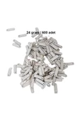 Mat Beyaz 15 x 5 mm Dantel Oya Yazma Halhal Abiye Lazer Kesim Pul 600 adet / 24 gram thumbnail 1