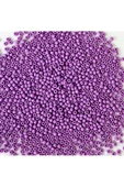Mor Renk 4 mm Yaklaşık 1100 adet / 100 gram Cam Boncuk Oya Yazma Bileklik ve Kolye thumbnail 3