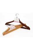 Ahşap Görünümlü Plastik Elbise Askısı 3 Lü Royaleks-AK439 thumbnail 1