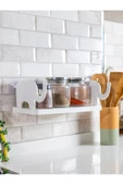 1 Adet Kendinden Yapışkanlı Banyo Rafı - Baharat Rafı - Kahve Rafı - Organizer Düzenleyici Duvar Rafı - 2