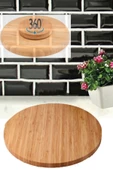 Bambu Döner Standlı 30 cm Lüx Sunum Tabağ 28x28x3,5cm Royaleks-BLS3030DBNR - 1