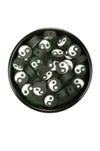 90 Adet 10 mm Polimer Kil Fimo Boncuk Takı Bileklik + 5 Metre Lastikli Misina Hediye - Yin Yang thumbnail 3