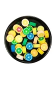 30 Adet 10 mm Polimer Kil Fimo Boncuk Takı Bileklik + 1 Metre Lastikli Misina Hediye - Renkli Limon - 3