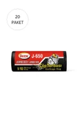 J-500 Jumbo Boy Çöp Torbası 80 x 110 cm 10 Lu Rulo x 20 Paket = 200 Adet (Siyah) - 1