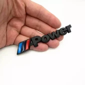 M POWER 3D METAL STICKER BMW GÜÇ ROZET ARABA AKSESUARI (13.8 cm x 2.3 cm ) thumbnail 5