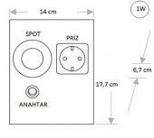 Cata Ct 5110 1 W Çift Prizli Tezgah Aydınlatma Beyaz Işık 6400k - 2