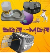 2 li set 8.10 kg taşıma kapasiteli kedi ve köpek taşıma çantası 1.5 litre mama ve su kabı - 2