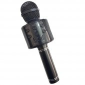 Karaoke Mikrofon Bluetooth Hoparlör Usb Sd Kart ve Aux Girişli - Siyah - 1