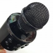 Karaoke Mikrofon Bluetooth Hoparlör Usb Sd Kart ve Aux Girişli - Siyah - 7