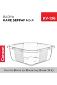 Kare Şeffaf Badya 1 Adet 4 No Royaleks-E167 - 1
