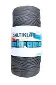 1 Adet Polyester Makrome İpi 420 Koyu Gri 100 gr - 1
