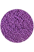 Mor Renk 4 mm Yaklaşık 220 adet/20 gram Cam Boncuk Oya Yazma Bileklik ve Kolye - 4