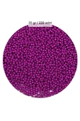 Fuşya Renk 4 mm Yaklaşık 220 adet/20 gram Cam Boncuk Oya Yazma Bileklik ve Kolye - 1