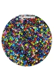 Karışık Renk 4 mm Yaklaşık 660 adet / 60 gram Cam Boncuk Oya Yazma Bileklik ve Kolye - 1