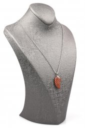 Kahverengi Yıldız Taşı Sentetik Taş Kanat Kolye thumbnail 2