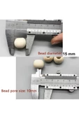 20 Gr (20 Adet) Ahşap Boncuk 15 mm çap x 10 mm Delik Doğal Yuvarlak Ahşap Makrome El İşi Çanta thumbnail 2