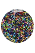 Karışık Renk 4 mm Yaklaşık 220 adet/20 gram Cam Boncuk Oya Yazma Bileklik ve Kolye - 1