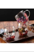 250 Ml Büyük Cidarlı Çiçekli Bardak 1 Adet Royaleks-1385 - 1