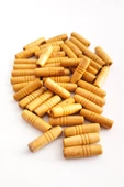 20 Gr (45 Adet) Ahşap Boncuk 25 mm boy x 10 mm en Doğal Ahşap Makrome El İşi Çanta - 2