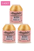 3 Adet Altınbaşak Oya ve Dantel İpi 20 gr - Royaleks - No: 347 - 1