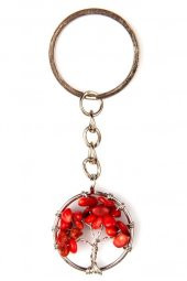 Mercan Doğal Taş Anahtarlık - 1