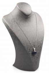 Lapis Lazuli Doğal Taş Kalp Kolye - 2
