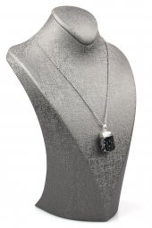 Karlı Obsidyen Doğal Taş Kolye thumbnail 2